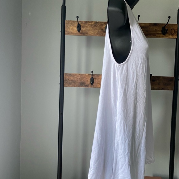 California Waves Juniors White Strappy Swim Cover-Up Dress in attic white XS - Picture 4 of 7